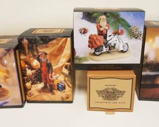 1309	LOT OF 5 HARLEY DAVIDSON CHRISTMAS FIGURINES, BOXED
