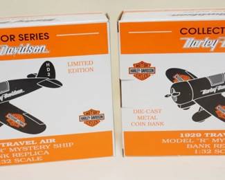 1316	HARLEY DAVIDSONDIE CAST LTD ED AIRPLANE BANKS IN BOX
