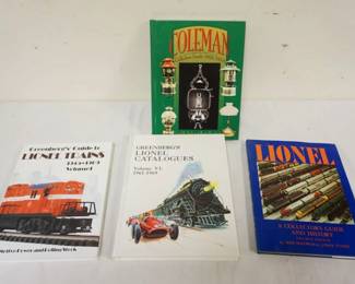1337	LOT OF LIONEL TRAIN BOOKS & COLEMAN LANTERN
