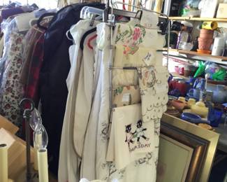 Lots of hand made linens. Different sizes. Embroidery