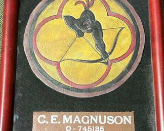 CE Magnuson WW2 Split Arrow Leather Patch