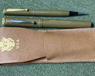 WWII Morrison Military Fountain Pen Pencil Set