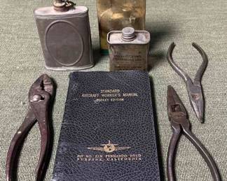 Gun Oiler Flask, Aircraft Workers Manual More 