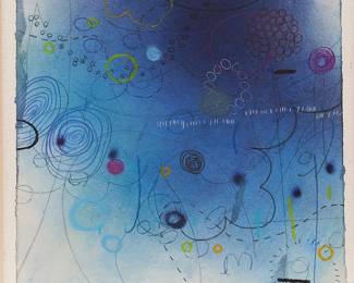 Emmi Whitehorse
Blue Pond
oil on paper mounted on canvas
July 2015
12 x 12 inches