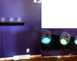 Katja Loher
Untitled (Three wine glasses)
shelf, wine glasses, video, sound
6 x 19 x 6 inches