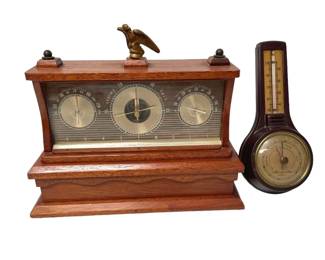 Vintage Clock and Barometer
