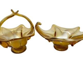 Pair of Vintage Murano Glass Dishes