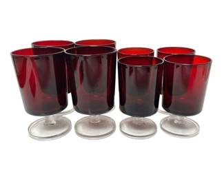 Set of Eight MCM Stemmed Glasses