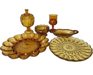 Vintage Amber Glassware