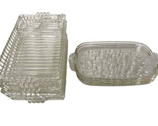 Ten Glass Serving Trays