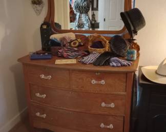 Antique dresser and mirror 