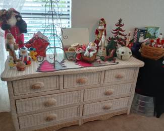 Wicker dresser and bedroom furniture 