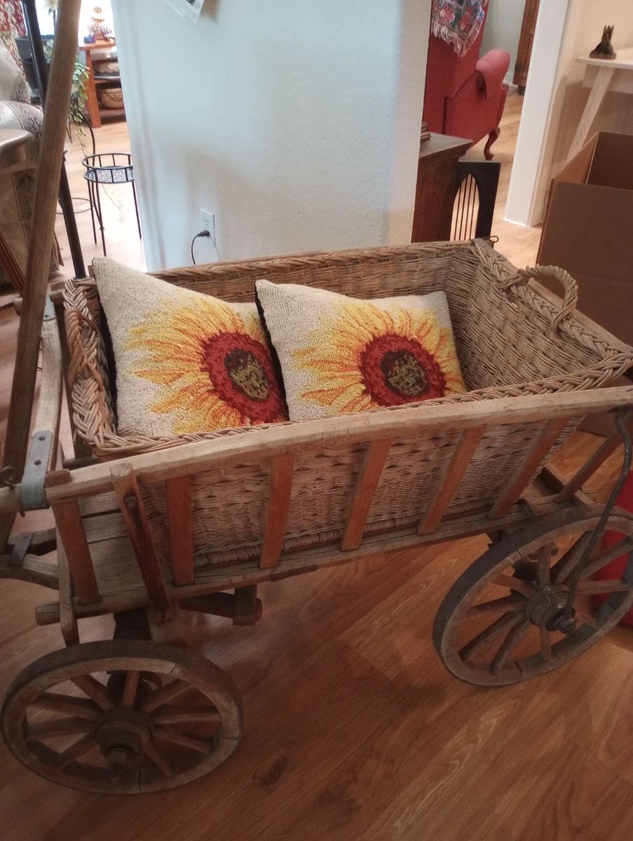 Antique goat cart. Great for fall and autumn decor