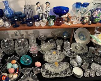 Quilled eggs by Mary Panozzo, crystal and glass