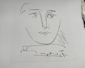 "Pour Roby" by Pablo Picasso, signed in the plate