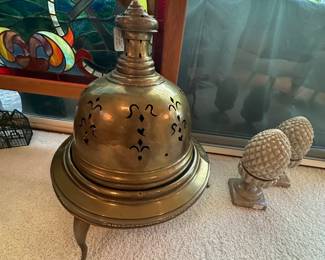 Charcoal Brazier Converted to Wine Bottle Holder