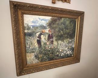 Framed Impressionist Work on Canvas