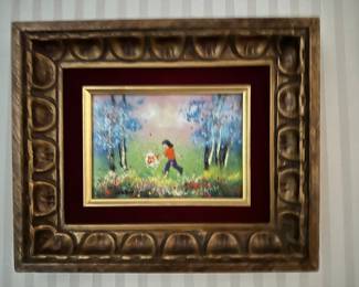 Enamel on Copper in Frame