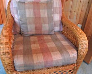 Wicker lounge chair