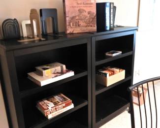 Black bookcases