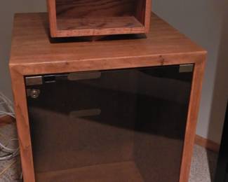 Oak stereo component cabinet