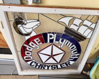 Dodge - Plymouth - Chrysler Stained Glass Piece 