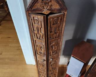Indonesian Carved Wood Cabinet
