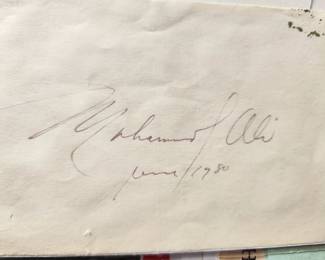 Muhammad Ali Autograph 1980