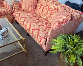 Custom floral sofa