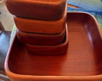 Wood salad set