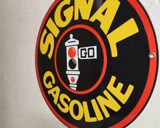Metal Signal Gasoline Sign