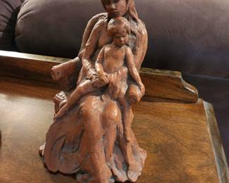 Carved Mother and Child