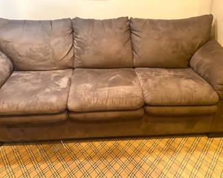 Special order sofa bed in dark grey microfiber slightly used!