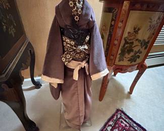 Vintage Asian style sculpture on lucite base