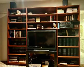 Books, flat screen tv