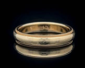 Tiffany & Co. Traditional Band - Slim & Classic Designer Diamond Ring in 18k Yellow Gold