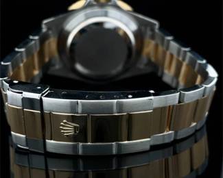 Rolex Submariner Oyster Perpetual Date Watch 18k Gold & Stainless Steel, Oyster Bracelet, R16613N