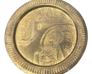 Hammered Copper Camel Desert Wall Plate