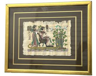 Hand Painted Egyptian Art on Papyrus