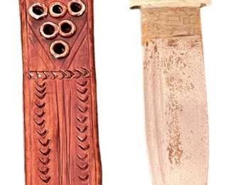 Japanese Engraved Dagger Knife