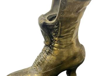 Ladys Victorian Brass Boot