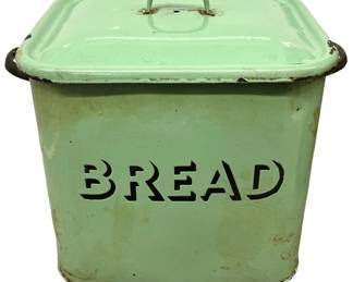 Metal Green Bread Box
