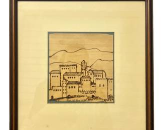 Pyrography Japanese Signed Art