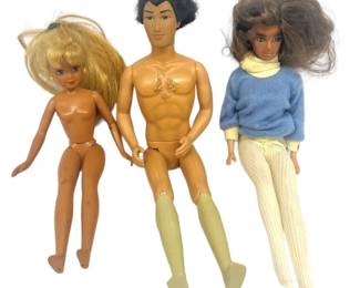 Three Collectible Mattel Barbies
