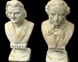 Two Historical Bust Statues