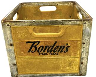 Vintage Heavy Metal Bordens Crate