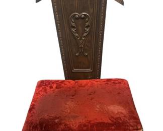 Vintage Wooden Upholstered Valet