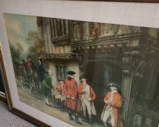 Many prints and paintings