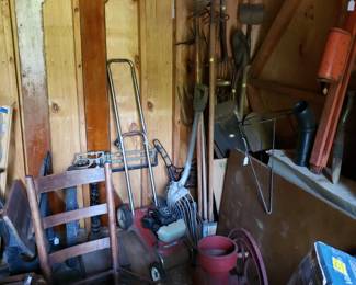 Chairs, coffee grinder, etc.