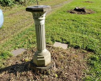 Sun dial and pedestal